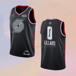 Camiseta All Star 2019 Portland Trail Blazers Damian Lillard NO 0 Negro