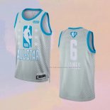 Camiseta All Star 2022 Los Angeles Lakers LeBron James NO 6 Gris