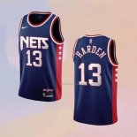 Camiseta Brooklyn Nets James Harden NO 13 Ciudad 2021-22 Azul