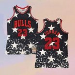 Camiseta Chicago Bulls Michael Jordan NO 23 Independence Day Mitchell & Ness Negro