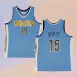 Camiseta Denver Nuggets Nikola Jokic NO 15 Mitchell & Ness 2016-17 Azul