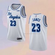 Camiseta Los Angeles Lakers Lebron James NO 23 Classic 2019-20 Blanco