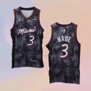 Camiseta Miami Heat Dwyane Wade NO 3 Fashion Royalty Negro