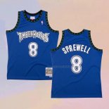 Camiseta Minnesota Timberwolves Latrell Sprewell NO 8 Hardwood Classics Throwback Azul