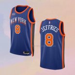 Camiseta New York Knicks Daquan Jeffries NO 8 Ciudad 2023-24 Azul