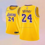 Camiseta Nino Los Angeles Lakers Kobe Bryant NO 24 Icon 2018-19 Amarillo