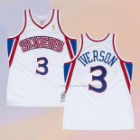 Camiseta Philadelphia 76ers Allen Iverson NO 3 Mitchell & Ness 1996-97 Blanco