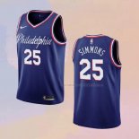 Camiseta Philadelphia 76ers Ben Simmons NO 25 Ciudad 2019-20 Azul
