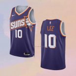 Camiseta Phoenix Suns Damion Lee NO 10 Icon 2023-24 Violeta