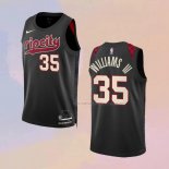 Camiseta Portland Trail Blazers Robert Williams III NO 35 Ciudad 2023-24 Negro