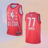 Camiseta All Star 2022 Dallas Mavericks Luka Doncic NO 77 Granate