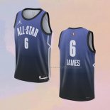 Camiseta All Star 2023 Los Angeles Lakers LeBron James NO 6 Azul