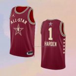 Camiseta All Star 2024 Los Angeles Clippers James Harden NO 1 Rojo