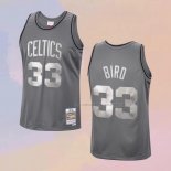 Camiseta Boston Celtics Larry Bird NO 33 Mitchell & Ness 1985-86 Gris