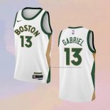 Camiseta Boston Celtics Wenyen Gabriel NO 13 Ciudad 2023-24 Blanco