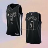 Camiseta Brooklyn Nets Edmond Sumner NO 4 Statement 2022-23 Negro
