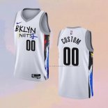 Camiseta Brooklyn Nets Personalizada Ciudad 2022-23 Blanco