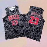 Camiseta Chicago Bulls Michael Jordan NO 23 Mitchell & Ness Negro2