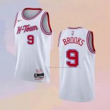 Camiseta Houston Rockets Dillon Brooks NO 9 Ciudad 2023-24 Blanco