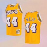 Camiseta Los Angeles Lakers Jerry West NO 44 Mitchell & Ness 1971-72 Amarillo