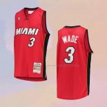 Camiseta Miami Heat Dwyane Wade NO 3 Mitchell & Ness 2005-06 Rojo