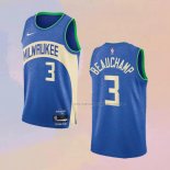 Camiseta Milwaukee Bucks Marjon Beauchamp NO 3 Ciudad 2023-24 Azul