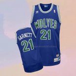 Camiseta Minnesota Timberwolves Kevin Garnett NO 21 Retro Azul2