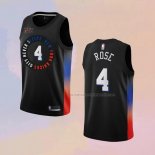Camiseta New York Knicks Derrick Rose NO 4 Ciudad 2020-21 Negro