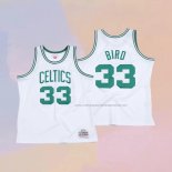 Camiseta Nino Boston Celtics Larry Bird NO 33 Hardwood Classics Throwback Blanco