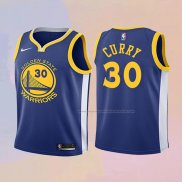 Camiseta Nino Golden State Warriors Stephen Curry NO 30 2017-18 Azul