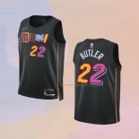 Camiseta Nino Miami Heat Jimmy Butler NO 22 2021-22 Ciudad Negro