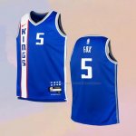 Camiseta Nino Sacramento Kings De'aaron Fox NO 5 2023-24 Ciudad Azul