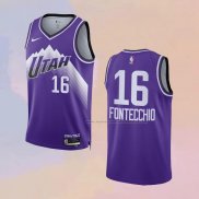 Camiseta Utah Jazz Simone Fontecchio NO 16 Ciudad 2023-24 Violeta