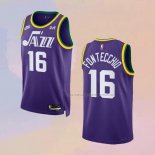 Camiseta Utah Jazz Simone Fontecchio NO 16 Classic 2023-24 Violeta