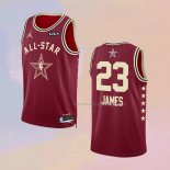 Camiseta All Star 2024 Los Angeles Lakers LeBron James NO 23 Rojo