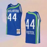 Camiseta Atlanta Hawks Pete Maravich NO 44 Mitchell & Ness 1971-72 Azul