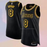 Camiseta Los Angeles Lakers Kobe Bryant NO 8 Black Mamba Autentico Negro
