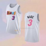 Camiseta Miami Heat Dwyane Wade NO 3 Ciudad 2022-23 Blanco