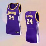 Camiseta Mujer Los Angeles Lakers Kobe Bryant NO 24 Violeta
