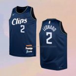 Camiseta Nino Los Angeles Clippers Kawhi Leonard NO 2 Ciudad 2023-24 Azul