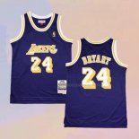 Camiseta Nino Los Angeles Lakers Kobe Bryant NO 24 Mitchell & Ness 2007-08 Violeta