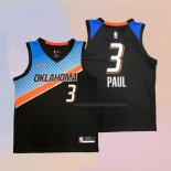 Camiseta Oklahoma City Thunder Chris Paul NO 3 Ciudad 2020-21 Negro