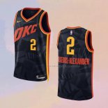 Camiseta Oklahoma City Thunder Shai-Gilgeous Alexander NO 2 Ciudad 2023-24 Negro