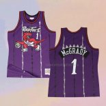 Camiseta Toronto Raptors Tracy McGrady NO 1 Hardwood Classics Throwback Violeta
