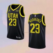 Camiseta Utah Jazz Lauri Markkanen NO 23 Statement 2022-23 Negro