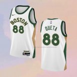 Camiseta Boston Celtics Neemias Queta NO 88 Ciudad 2023-24 Blanco