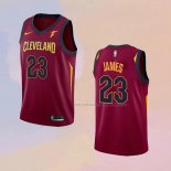 Camiseta Cleveland Cavaliers LeBron James NO 23 Retro Rojo2