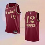 Camiseta Cleveland Cavaliers Tristan Thompson NO 12 Ciudad 2023-24 Rojo