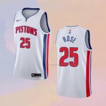 Camiseta Detroit Pistons Derrick Rose NO 25 Association 2018-19 Blanco