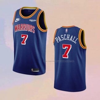 Camiseta Golden State Warriors Eric Paschall NO 7 75th Anniversary Azul